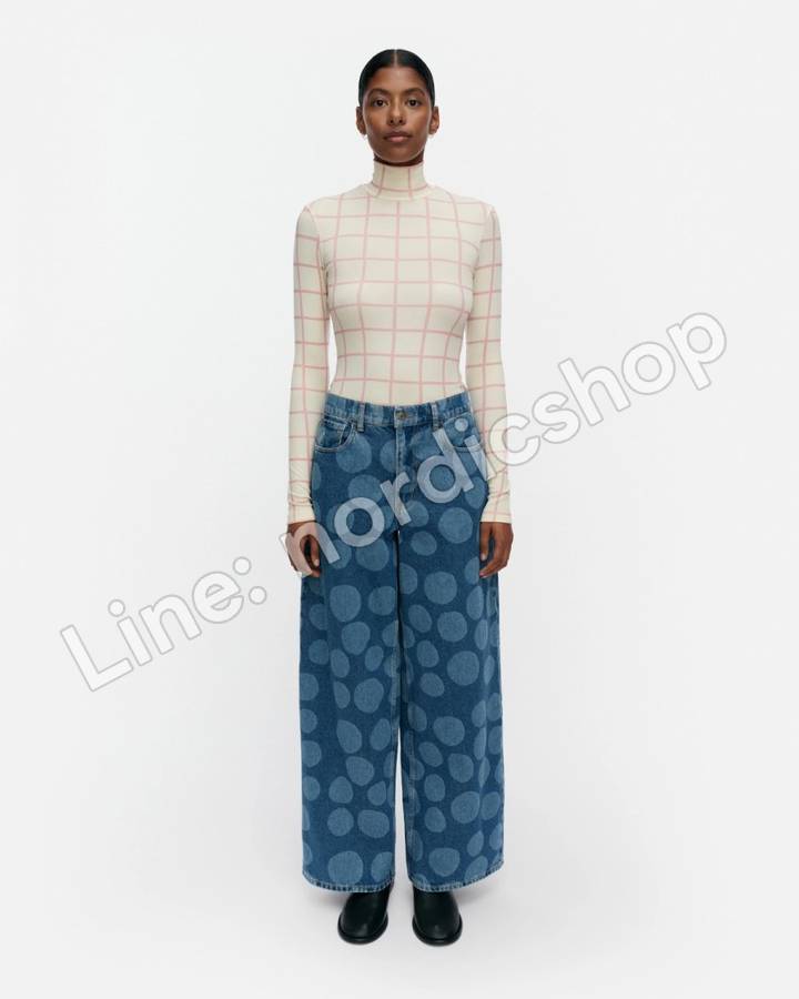 Marimekko Maridenim Loose Petrooli 牛仔褲・水洗靛藍