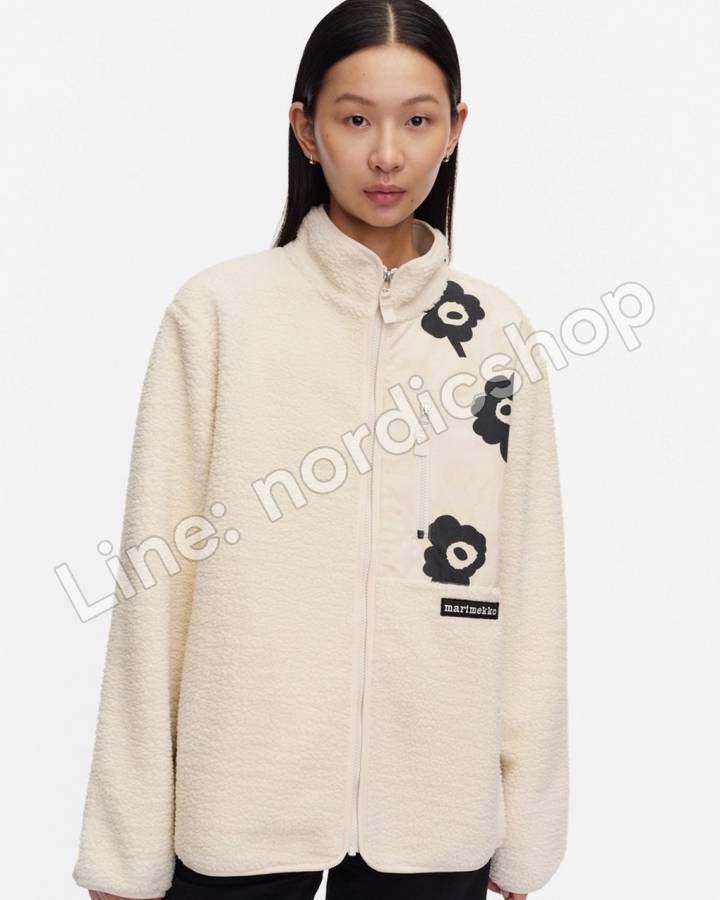 Marimekko Vaellus Mini Unikko Kioski 外套・米白、白色、黑色（4）