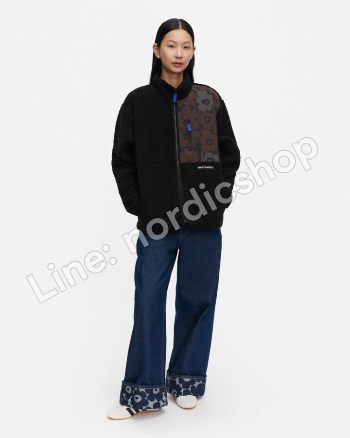 Marimekko Vaellus Mini Unikko Kioski 外套・黑色、深棕、灰色