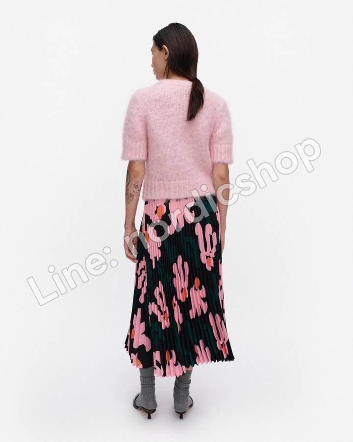 Marimekko Pii Kukkahattu 裙子・黑色、粉紅、深綠（3）