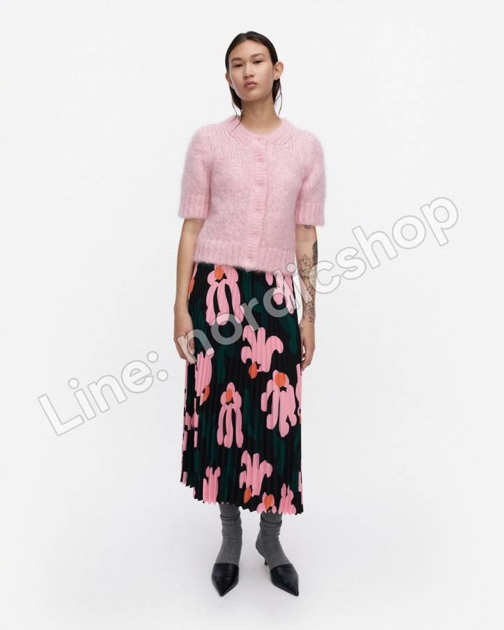Marimekko Pii Kukkahattu 裙子・黑色、粉紅、深綠