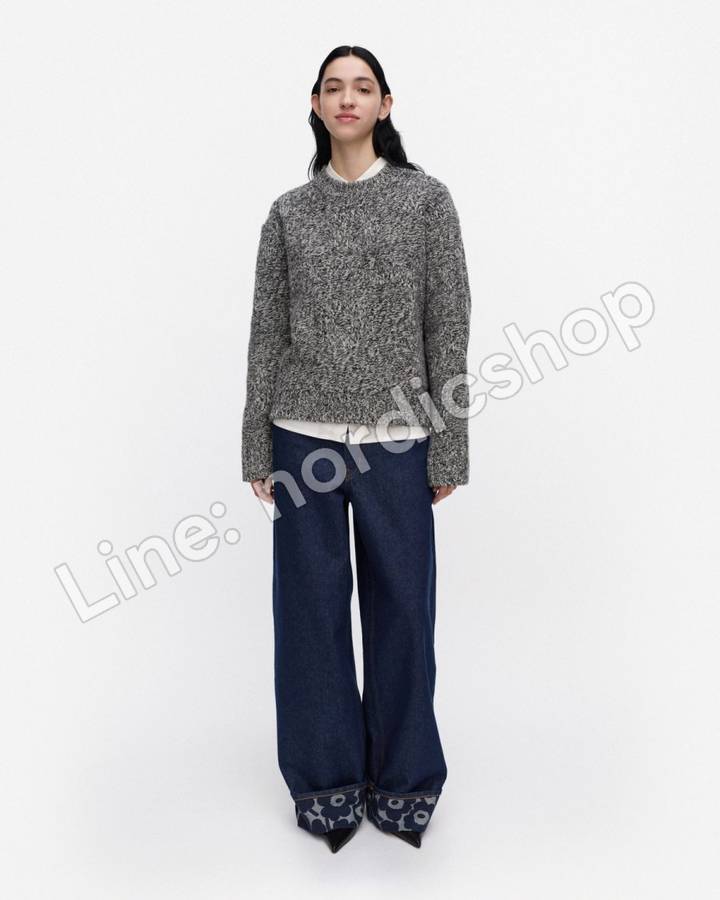 Marimekko Vainu Unikko 針織上衣・米白、黑色