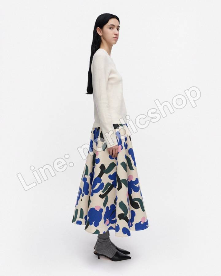 Marimekko Virittää Kukkahattu 裙子・米色、綠色、藍色（3）