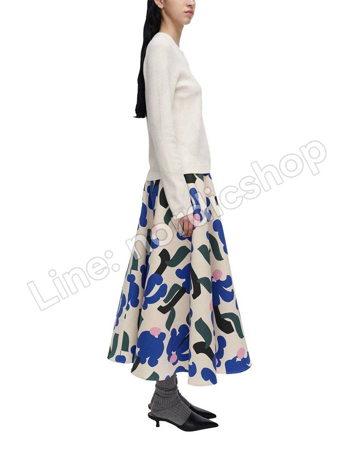 Marimekko Virittää Kukkahattu 裙子・米色、綠色、藍色（4）