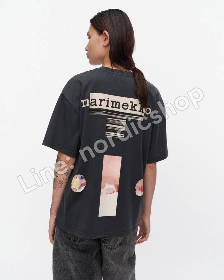 Marimekko Hohde Daily Variations T恤・深灰、黃色、紅色（4）