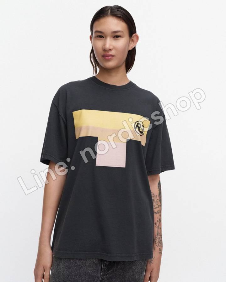 Marimekko Hohde Daily Variations T恤・深灰、黃色、紅色
