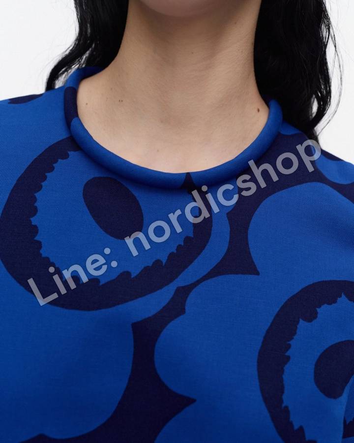 Marimekko Melkein Unikko 洋裝・深藍、藍色（4）