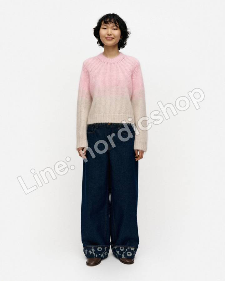 Marimekko Viipottaa Hennika 針織上衣・米白、粉紅（2）