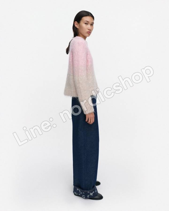 Marimekko Viipottaa Hennika 針織上衣・米白、粉紅（3）
