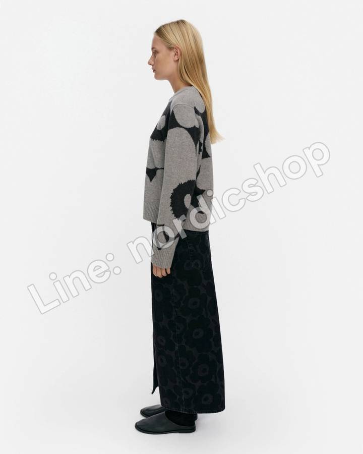 Marimekko Aatto Unikko 針織上衣・淺灰、深灰（2）
