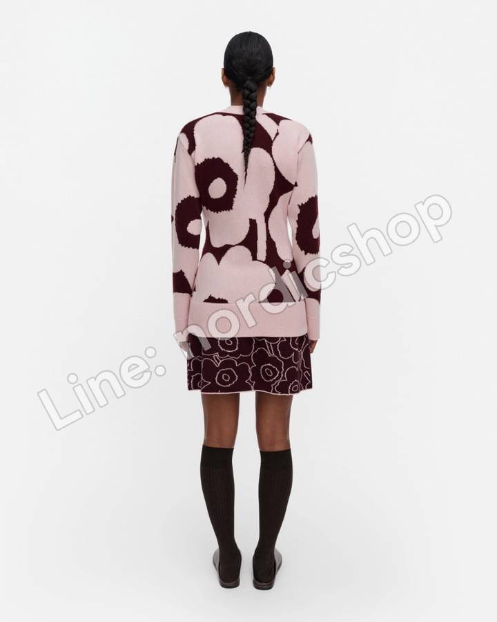 Marimekko Kumma Unikko 針織外套・粉紅、酒紅（3）