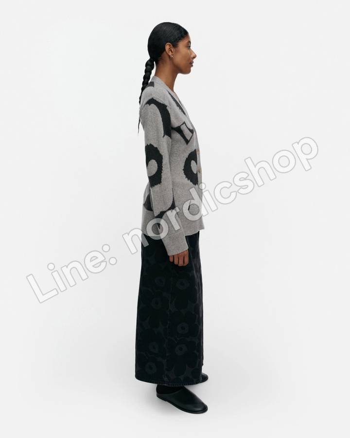 Marimekko Kumma Unikko 針織外套・淺灰、深灰（2）