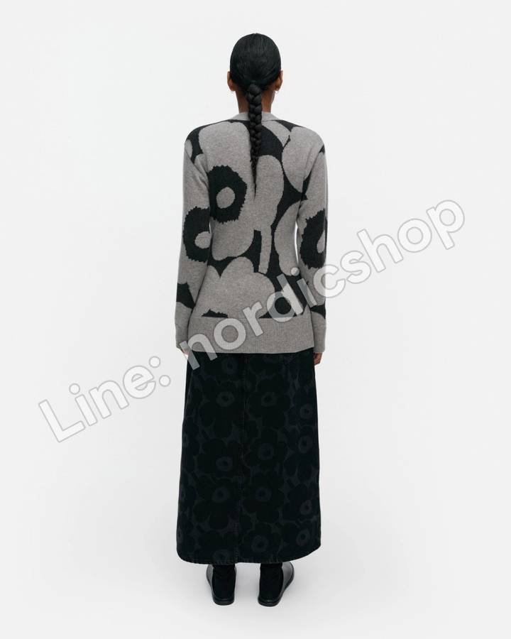 Marimekko Kumma Unikko 針織外套・淺灰、深灰（3）