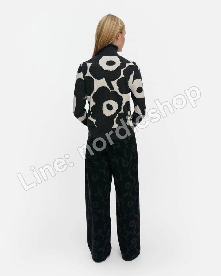 Marimekko RWS Sopimus Unikko 針織上衣・米白、深灰（3）