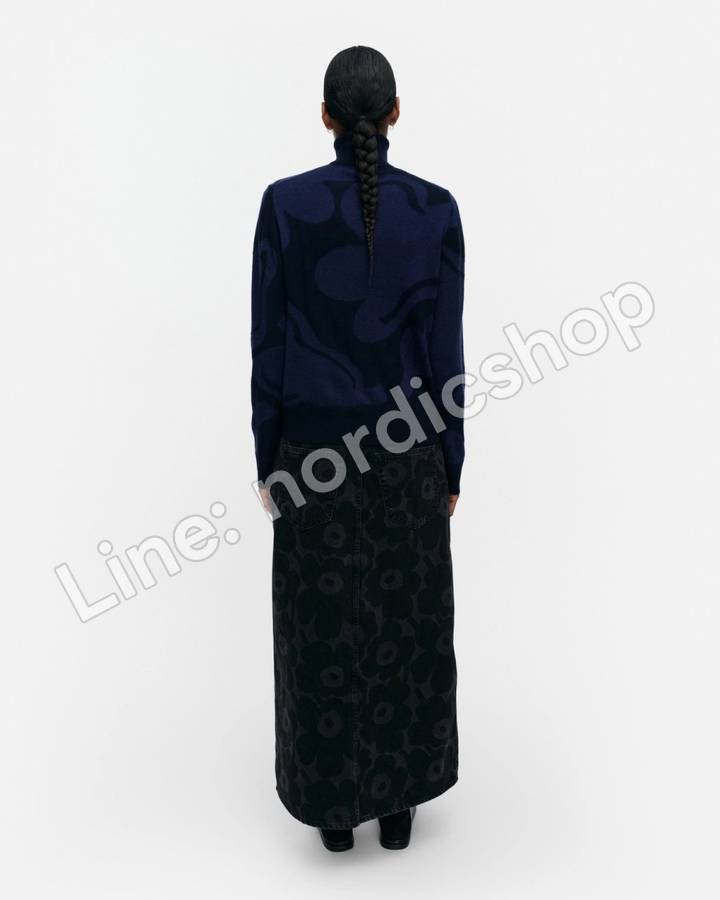 Marimekko RWS Sopimus Kukasta Kukkaan 針織上衣・深藍（3）