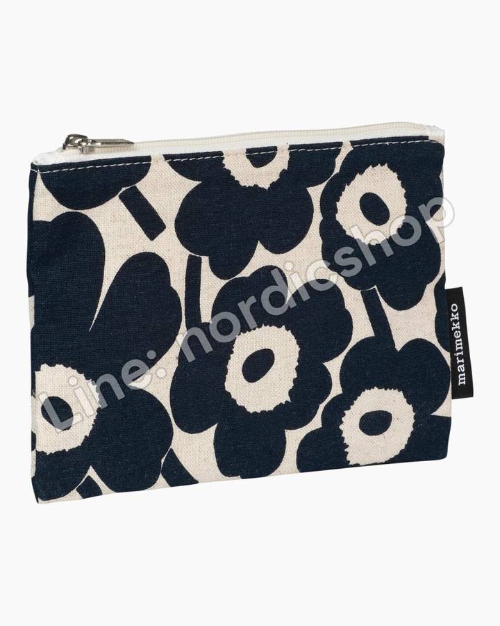 Marimekko Kaika Mini Unikko 小收納包・米白、深藍(2)