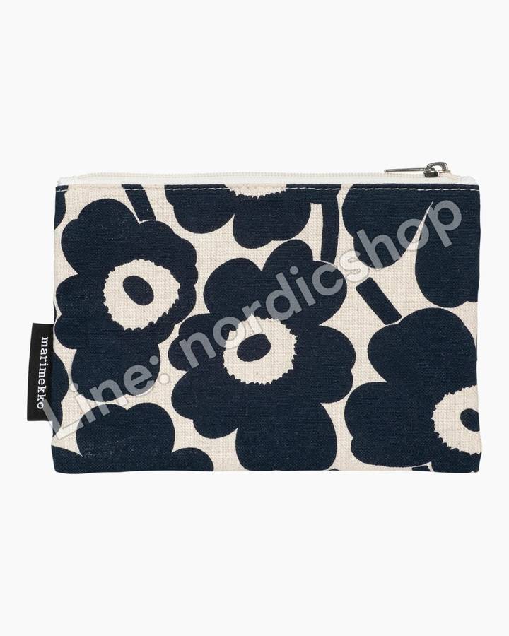 Marimekko Kaika Mini Unikko 小收納包・米白、深藍(4)