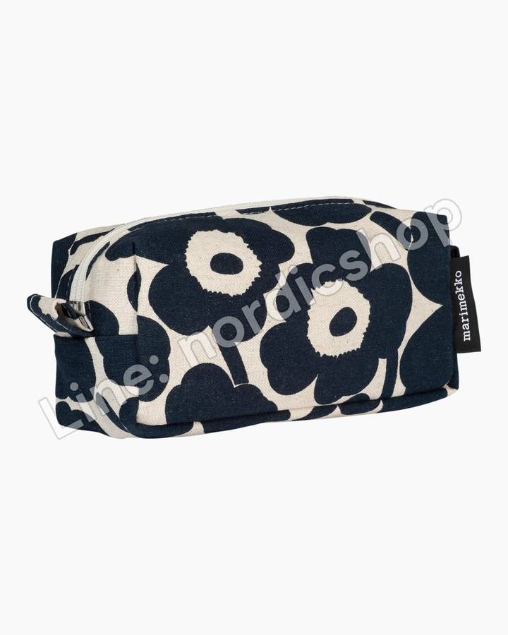 Marimekko Tiise Mini Unikko 化妝包・米白、深藍(2)