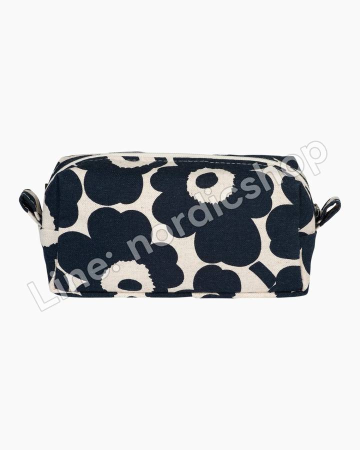 Marimekko Tiise Mini Unikko 化妝包・米白、深藍(4)
