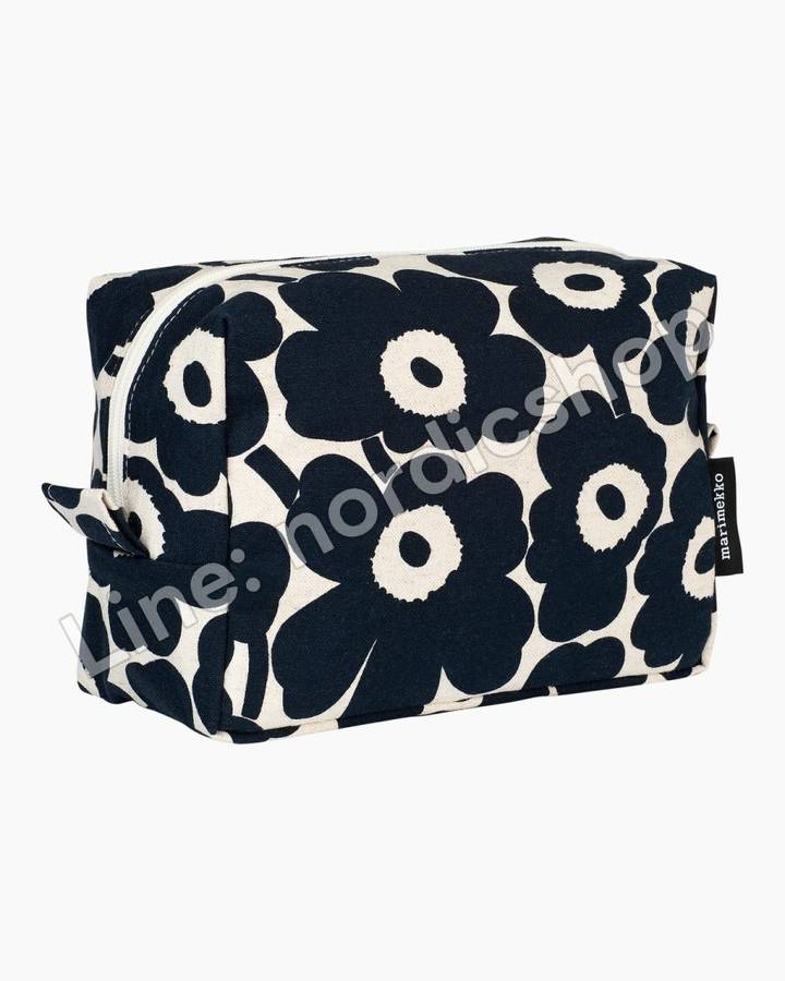 Marimekko Vilja Mini Unikko 化妝包・米白、深藍(2)