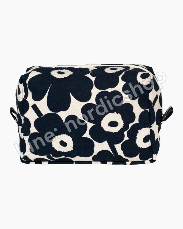 Marimekko Vilja Mini Unikko 化妝包・米白、深藍(4)