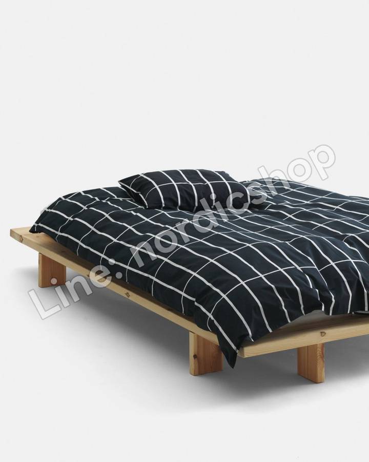 Marimekko Tiiliskivi 被套 150x210 cm・黑色、白色（2）