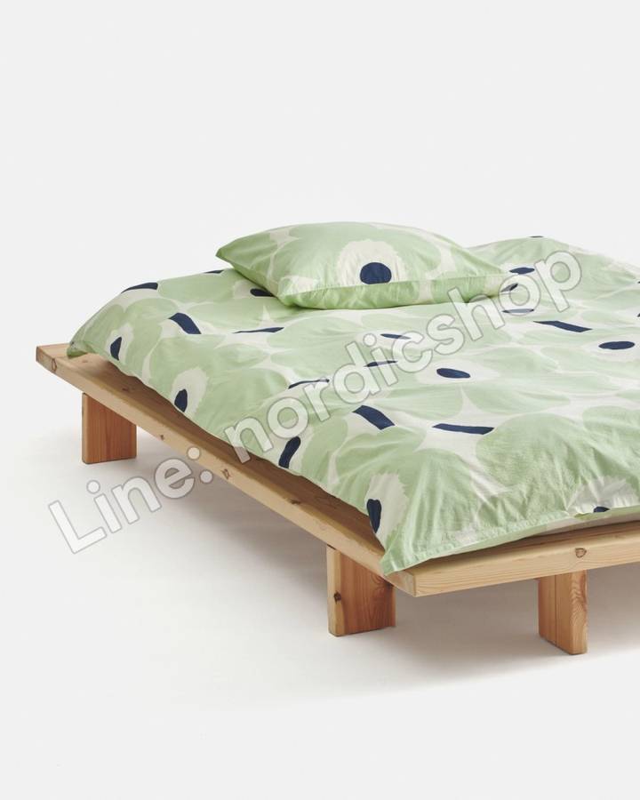 Marimekko Unikko 枕頭套 50x60 cm・米白、鼠尾草綠、深藍(2)