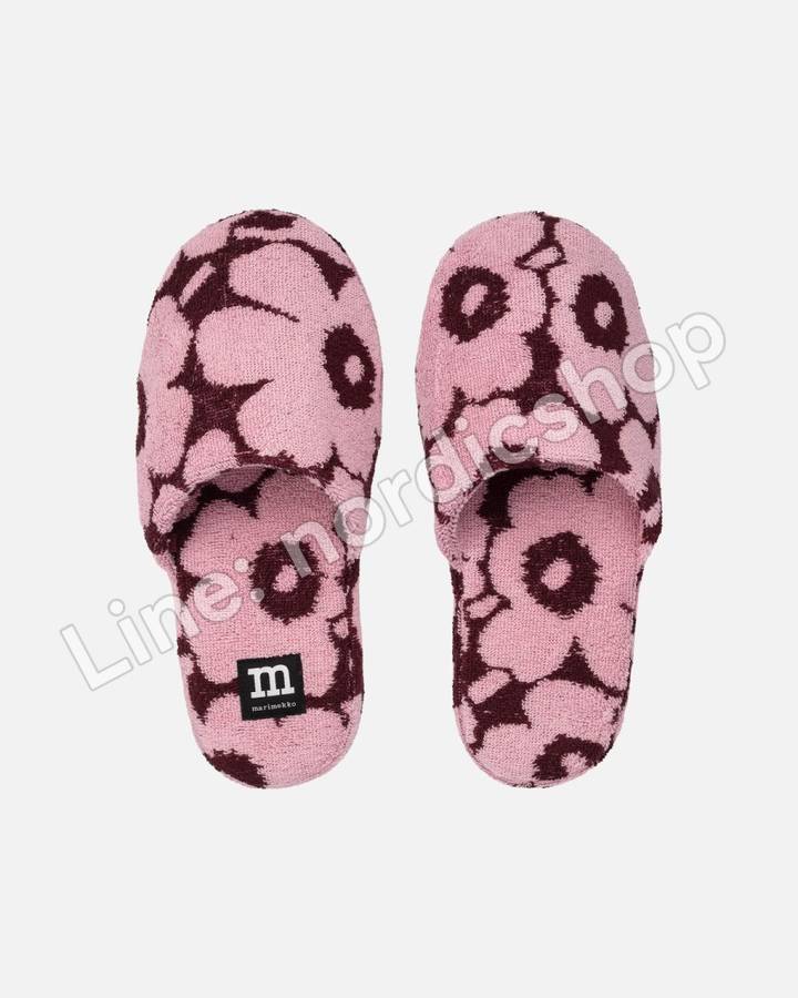 Marimekko Mini Unikko 室內拖鞋・李子紫、粉紅