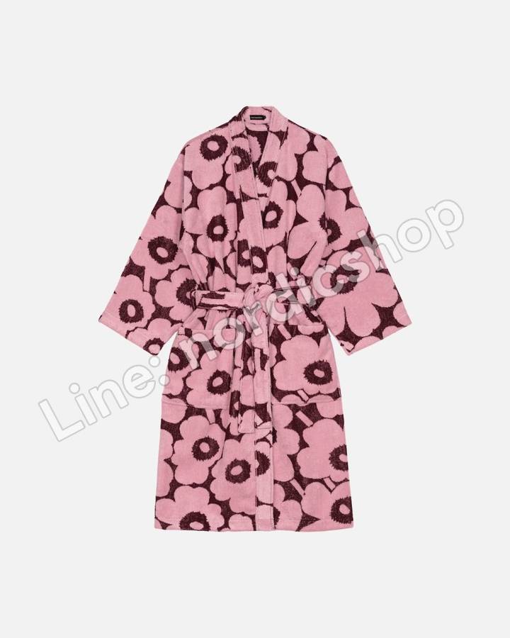 Marimekko Pieni Unikko 浴袍・李子紫、粉紅