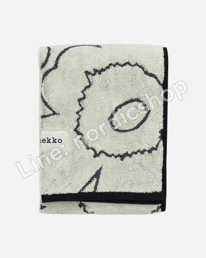 Marimekko Piirto Unikko 擦手巾 50x100 cm・米白、黑色(3)