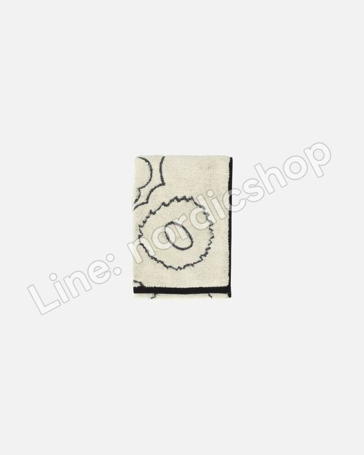 Marimekko Piirto Unikko 擦手巾 50x100 cm・米白、黑色(4)