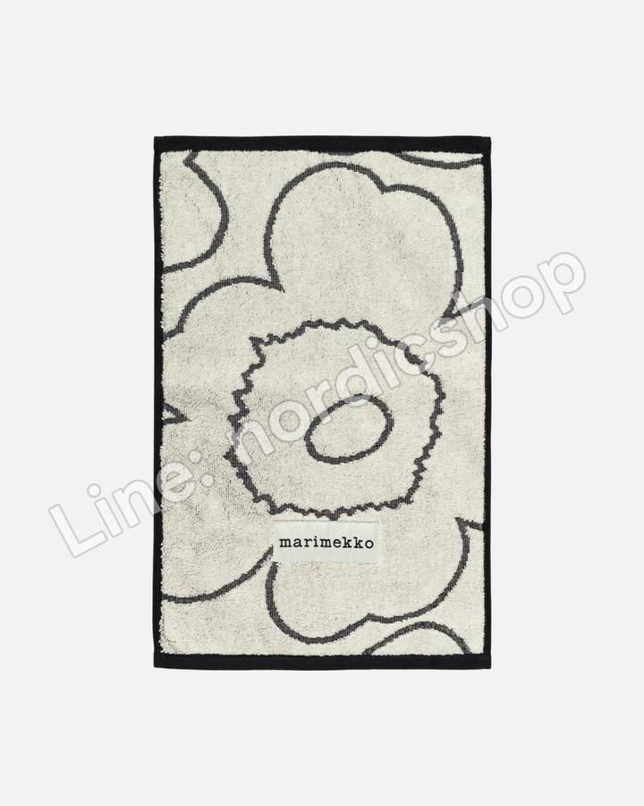Marimekko Piirto Unikko 小毛巾 30x50 cm・米白、黑色