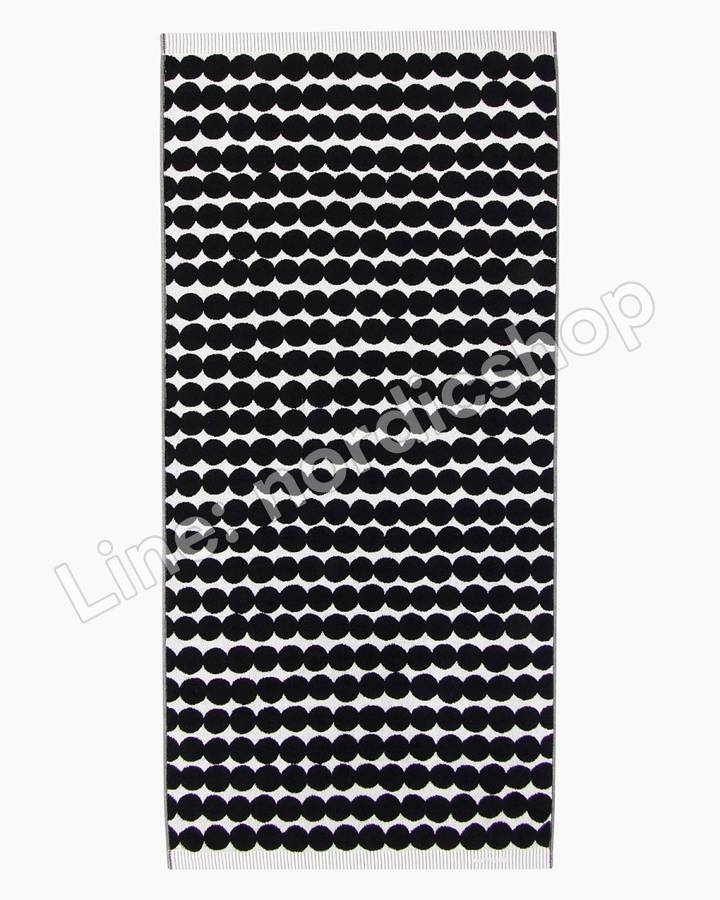 Marimekko Räsymatto 浴巾 70x150 cm・白色、黑色(2)