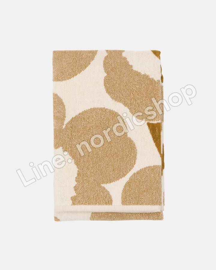 Marimekko Unikko 浴巾 70x150 cm・米白、古銅色(2)