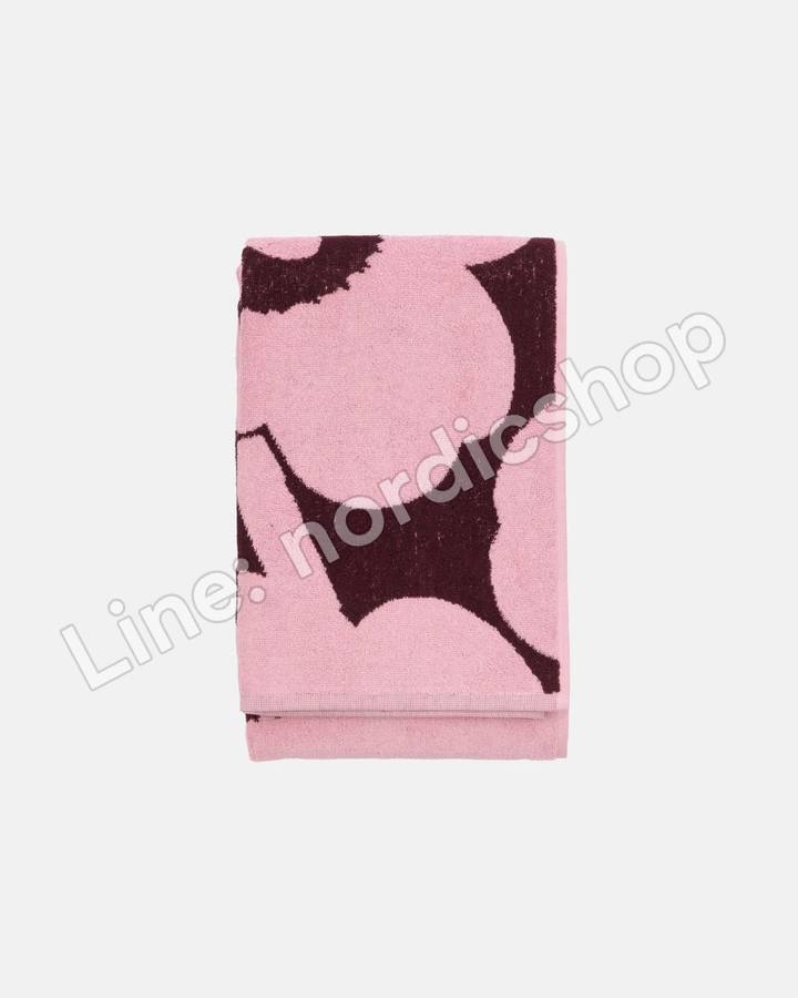 Marimekko Unikko 浴巾 70x150 cm・李子紫、粉紅(2)