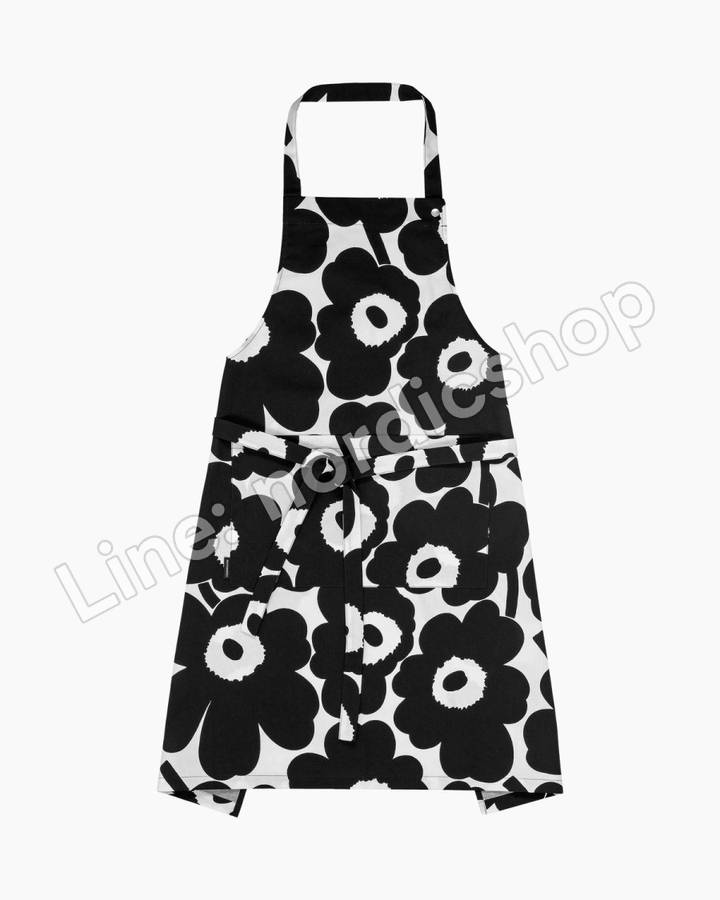 Marimekko Pieni Unikko 圍裙・白色、黑色