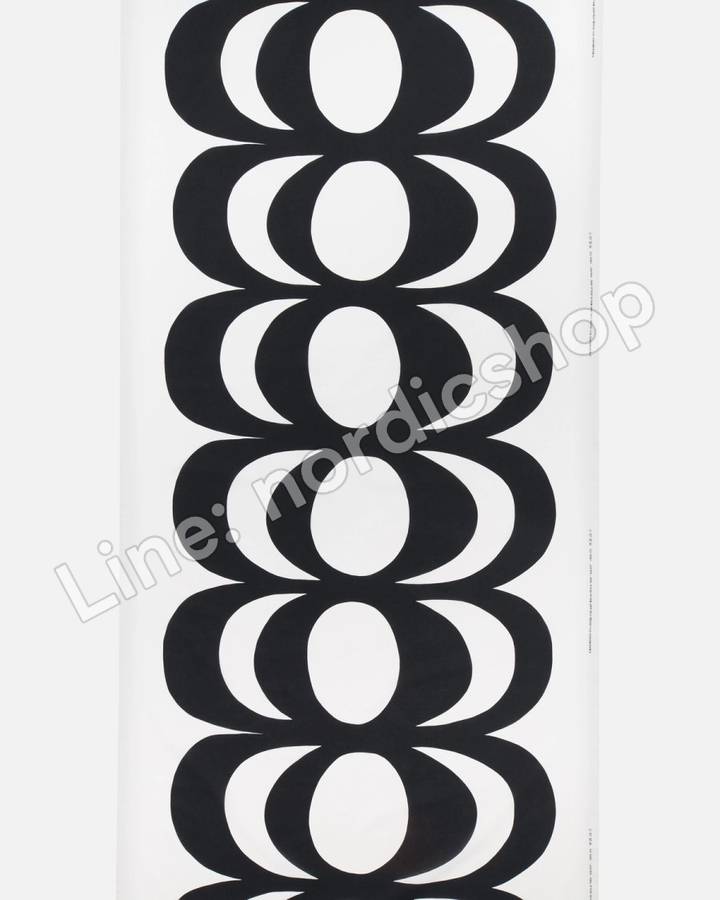 Marimekko Kaivo 棉布・白色、黑色(2)