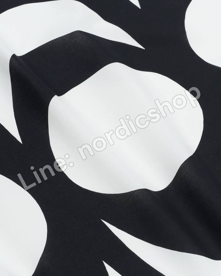 Marimekko Kaivo 棉布・白色、黑色