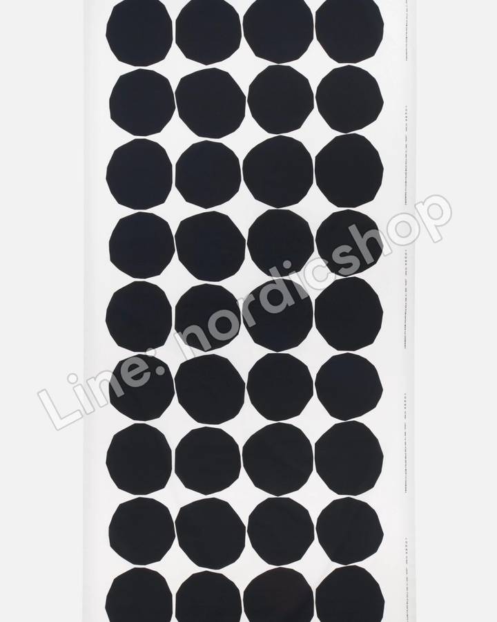 Marimekko Kivet 棉布・白色、黑色(2)