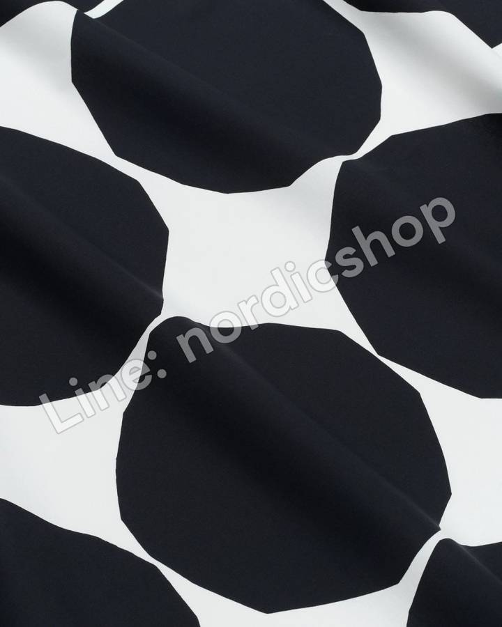 Marimekko Kivet 棉布・白色、黑色