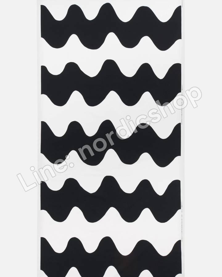 Marimekko Lokki 棉布・白色、黑色(2)