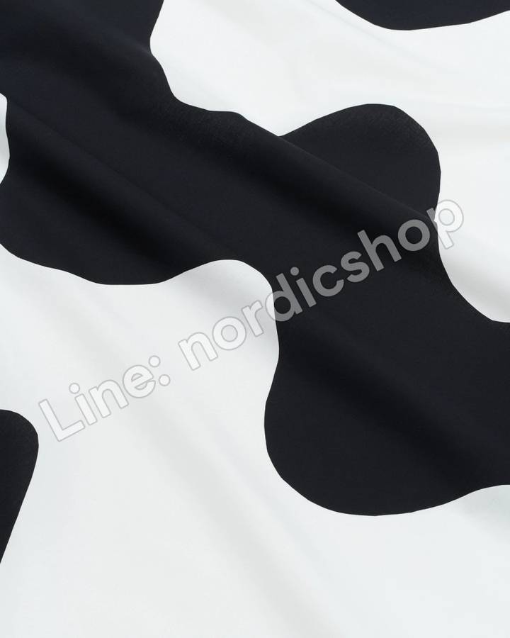 Marimekko Lokki 棉布・白色、黑色