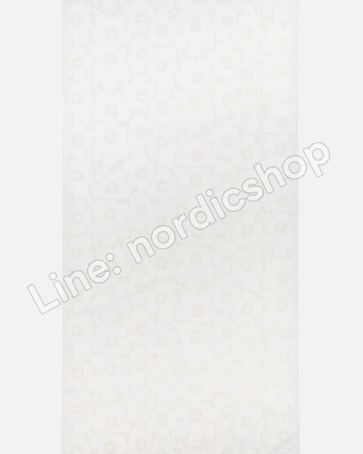 Marimekko Pieni Unikko 防水塗層棉布・白色(3)