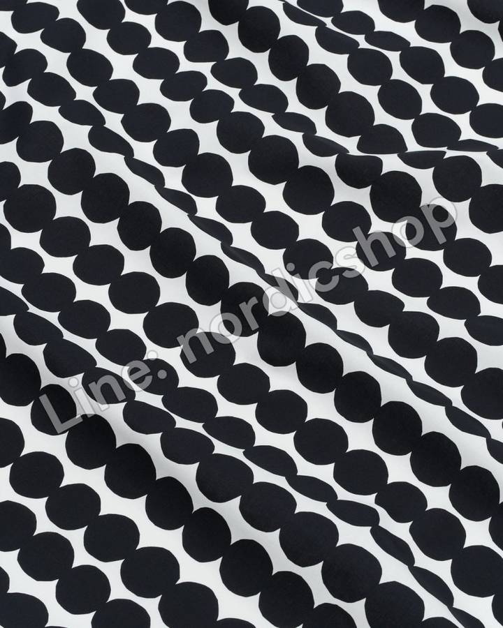 Marimekko Räsymatto 棉布・白色、黑色(2)