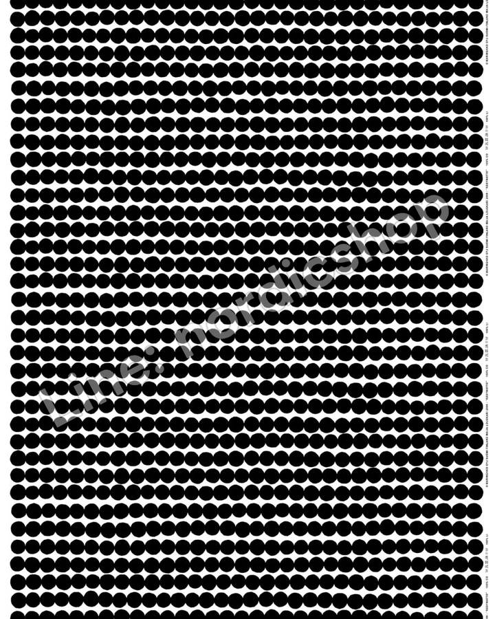 Marimekko Räsymatto 棉布・白色、黑色(4)