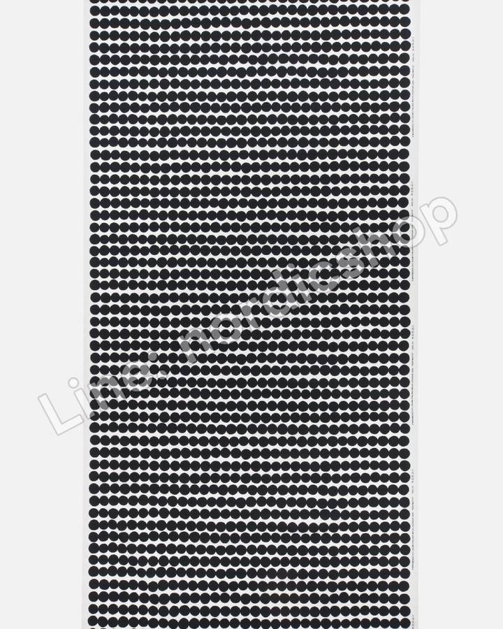 Marimekko Räsymatto 棉布・白色、黑色