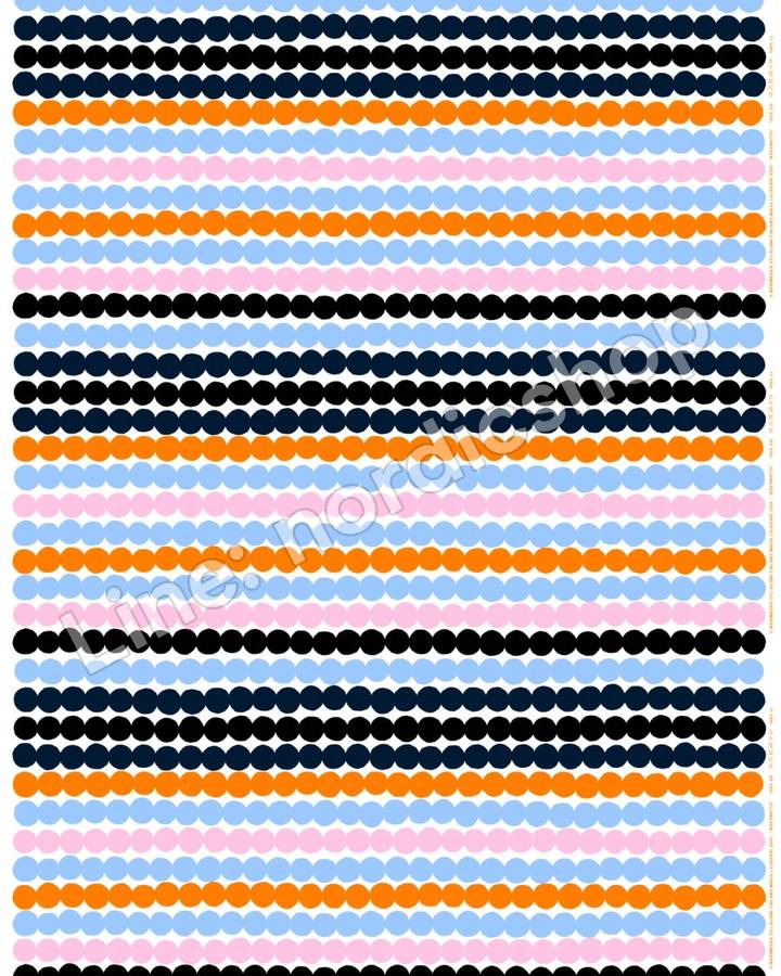 Marimekko Räsymatto 棉布・白色、淺藍、橘色(3)