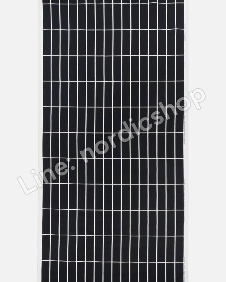 Marimekko Tiiliskivi 棉布・黑色、白色(2)