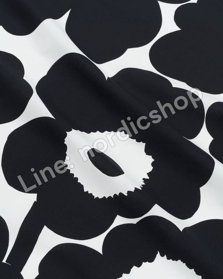 Marimekko Unikko 棉布・白色、黑色(2)