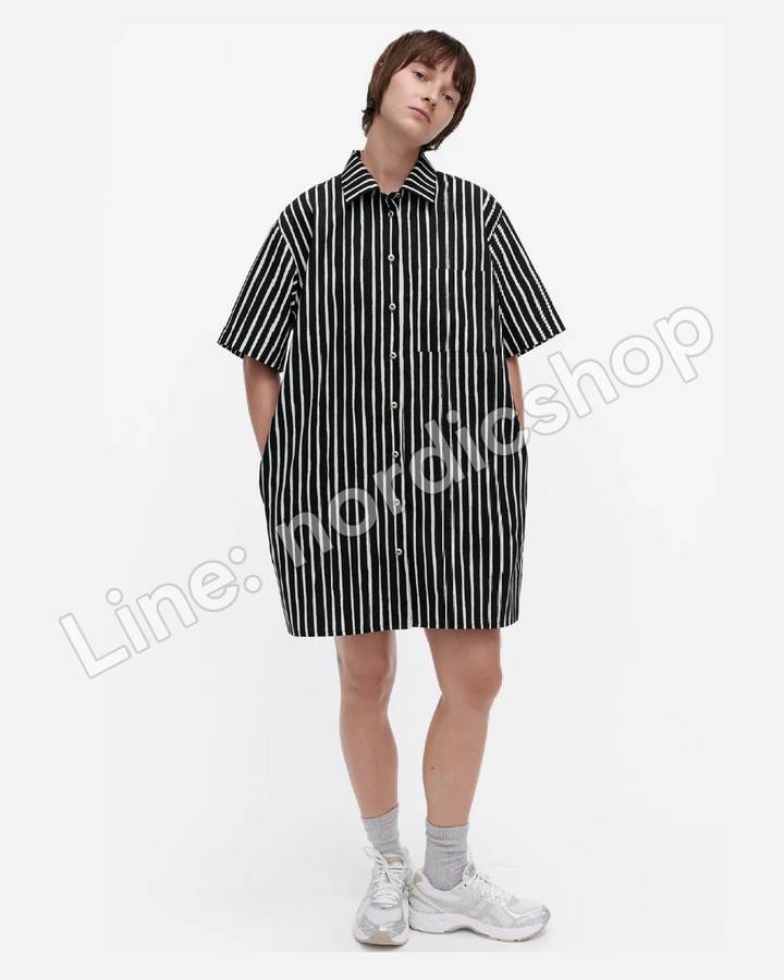 Marimekko Jokamekko 棉質洋裝・黑色、白色